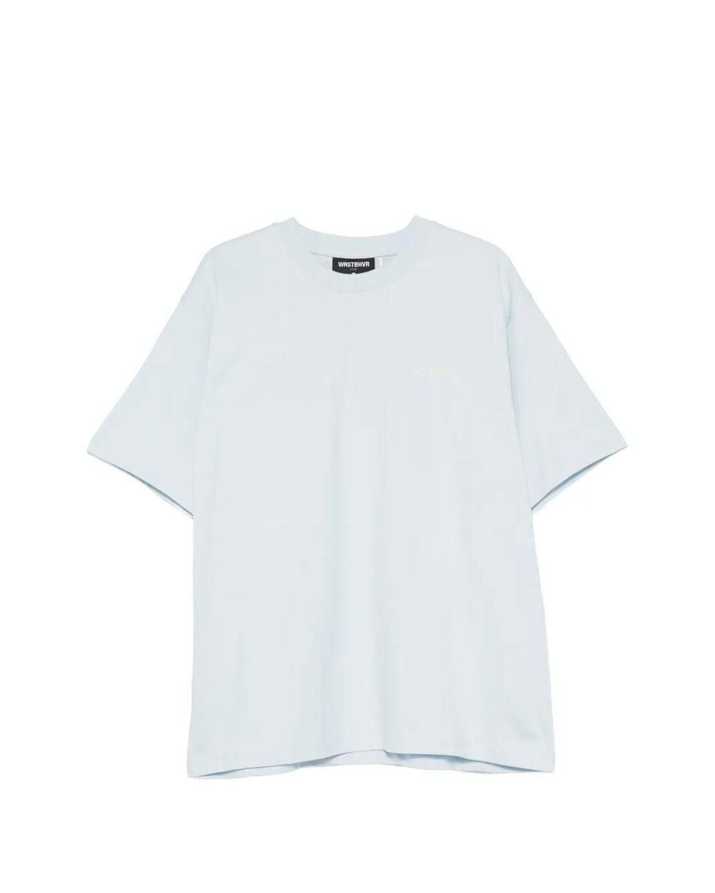 WRSTBHVR White Logo-Print T-Shirt