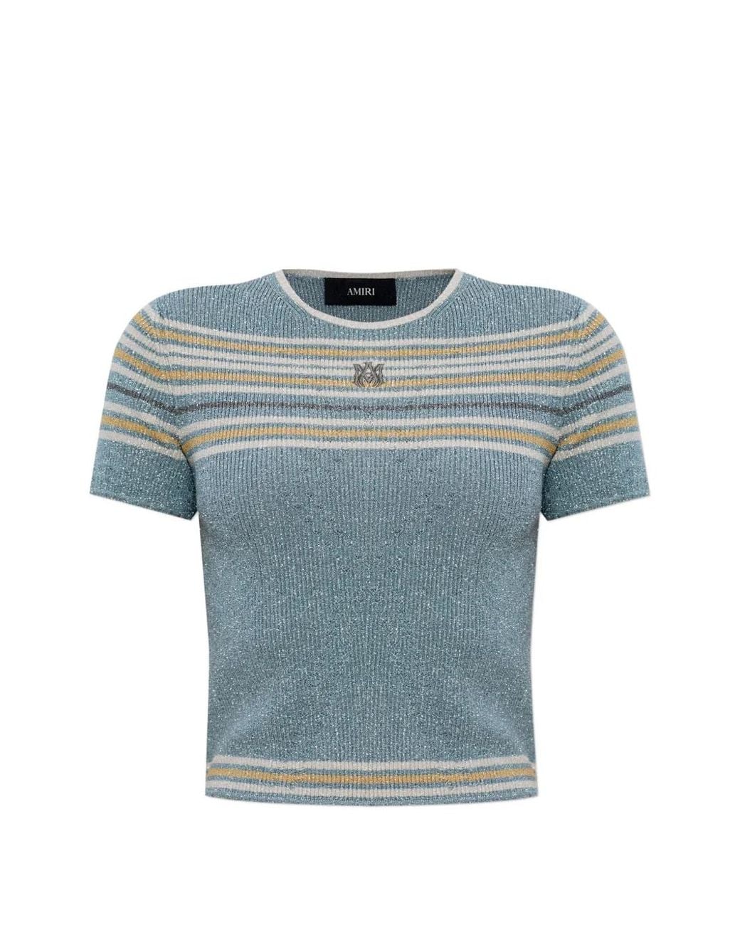 Amiri Blue Top With Lurex Thread