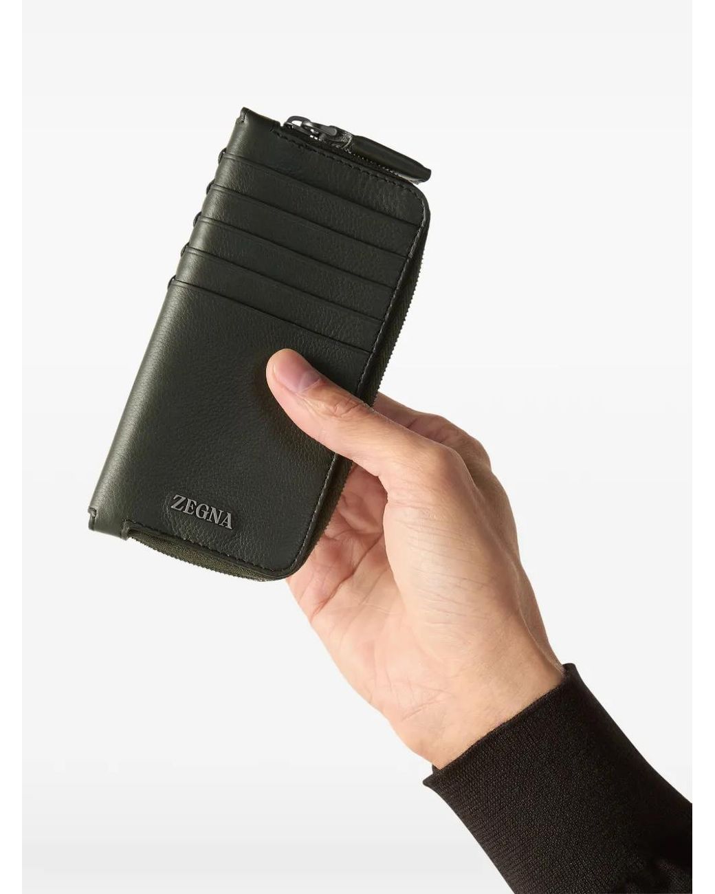 Zegna Green Dark- Secondskin Card Case for men