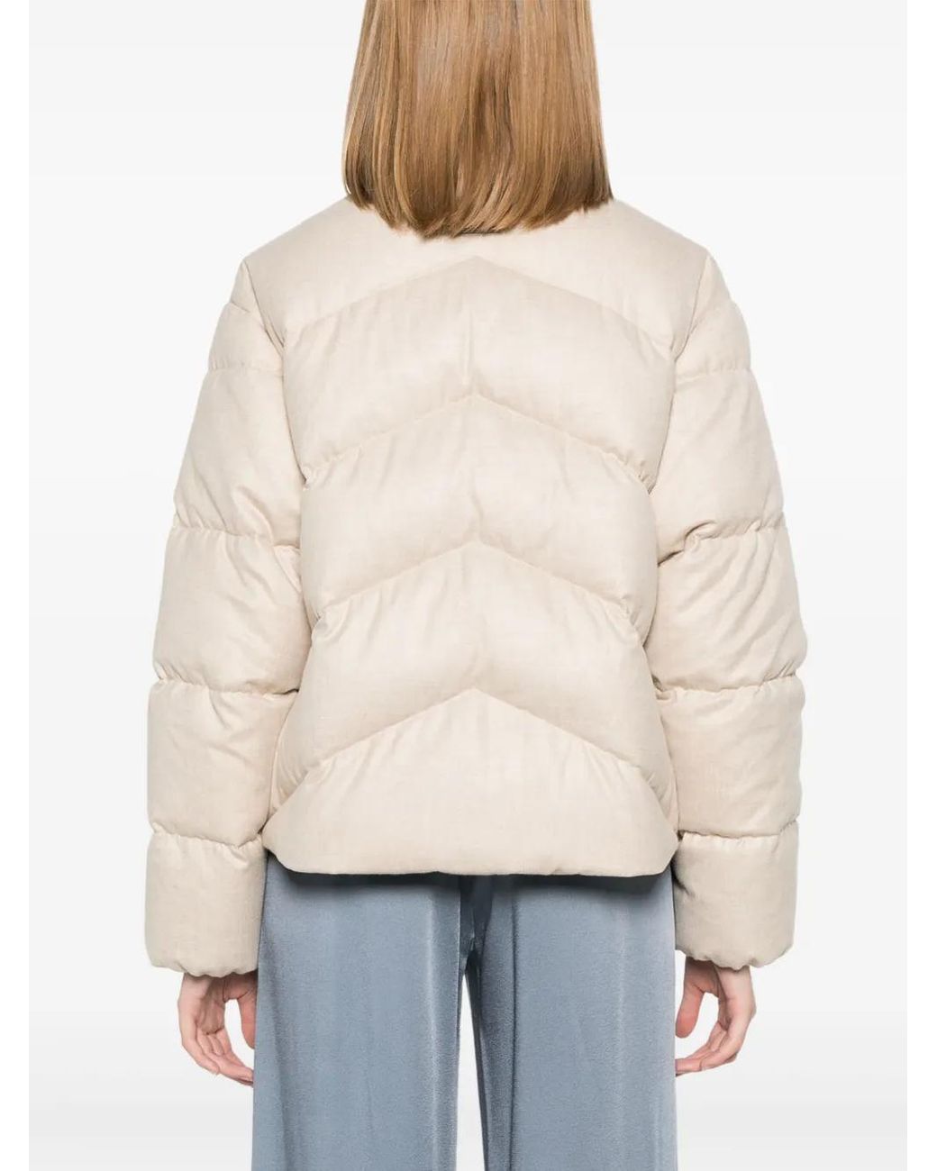 Peserico Natural Quilted Puffer Jacket