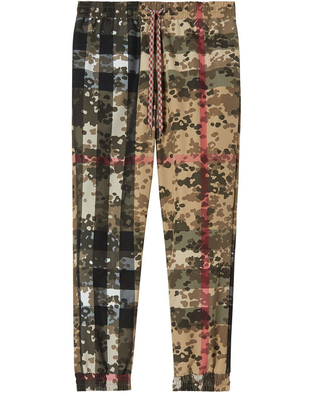 Burberry Camouflage Check Track Pants for Men