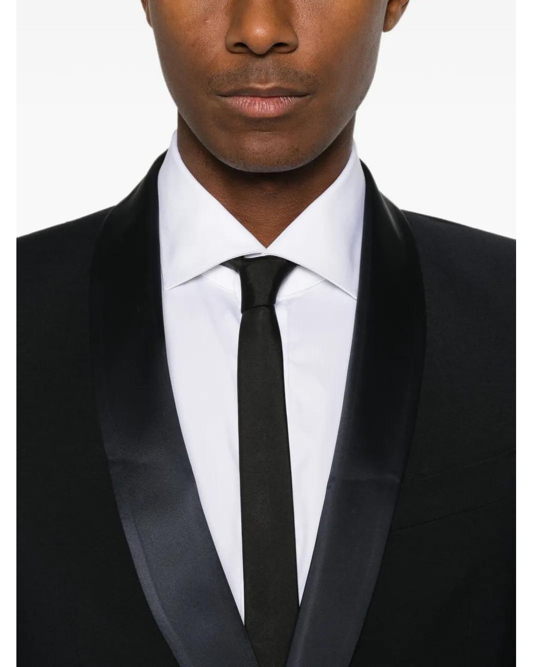 Brian Dales Black Costume À Veste À Col Châle for men