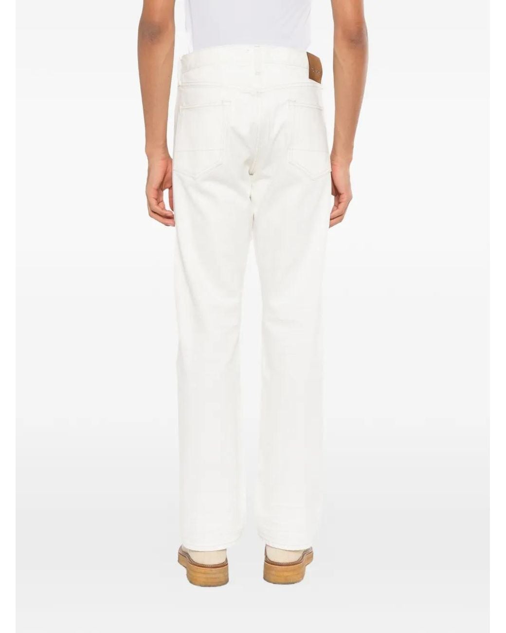 Tom Ford White Coupe Droite Cotswold Stone 50's Jeans for men