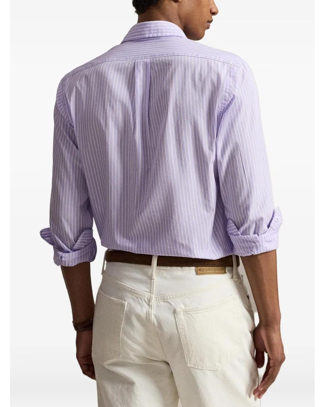 Polo Ralph Lauren Purple Striped Shirt for men