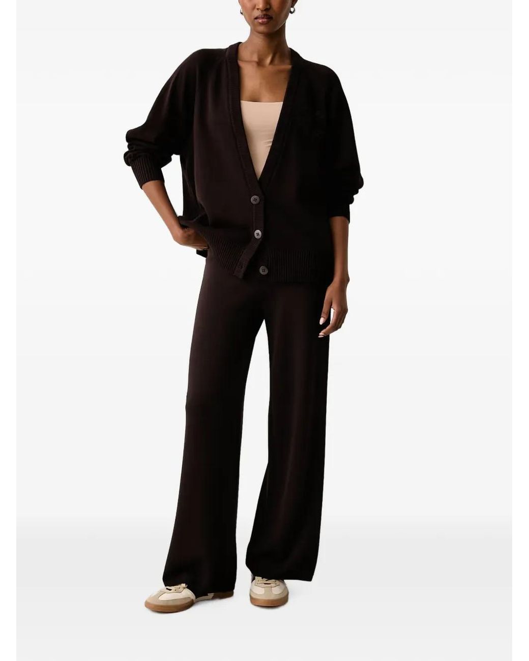 ARMANI EXCHANGE Black Logo-Patch Track Pants