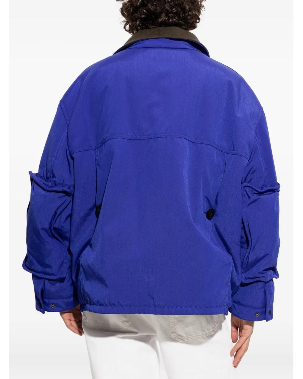 Loewe Blue Logo-Patch Insulated Jacket for men