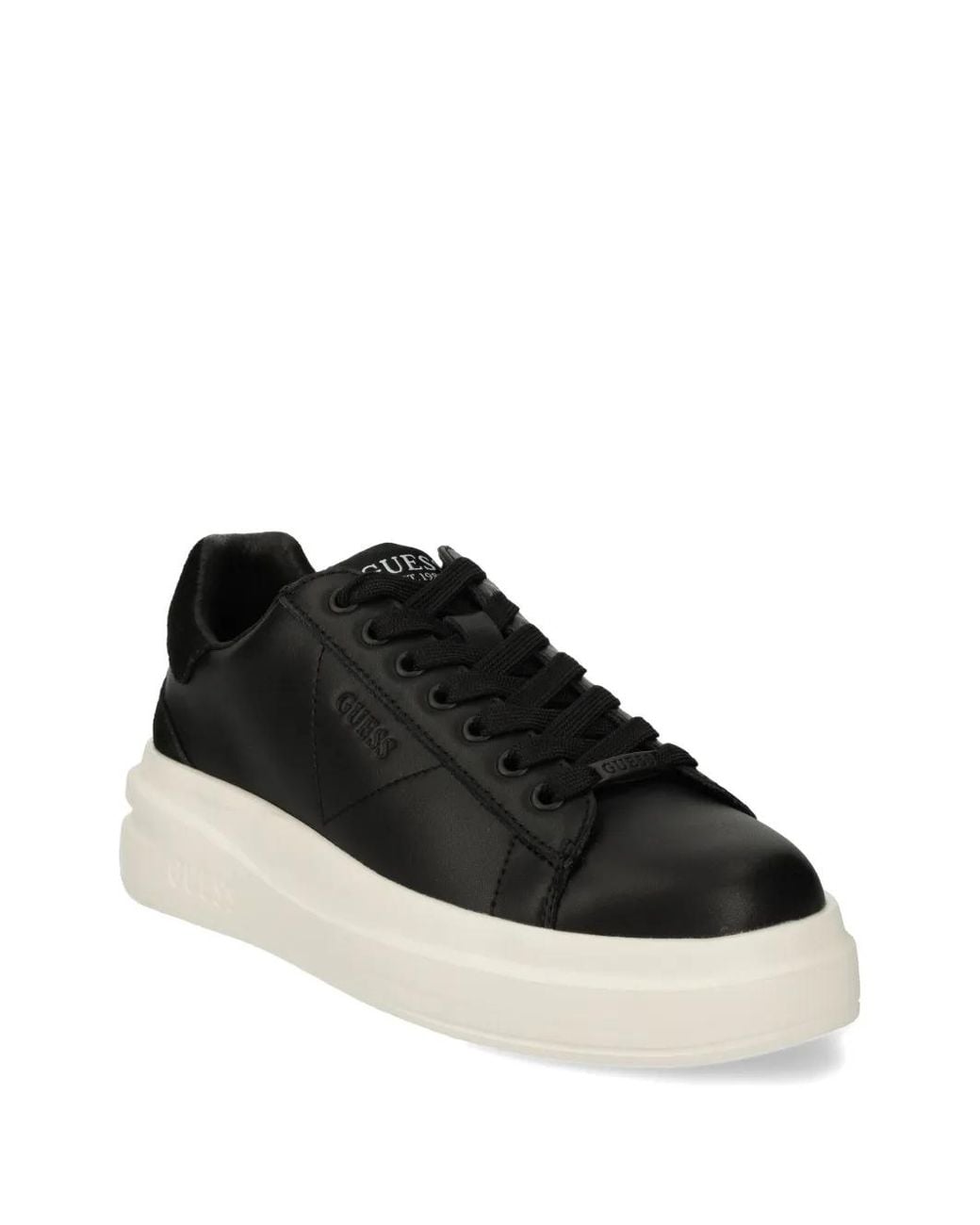 Guess Black Logo-Debossed Sneakers