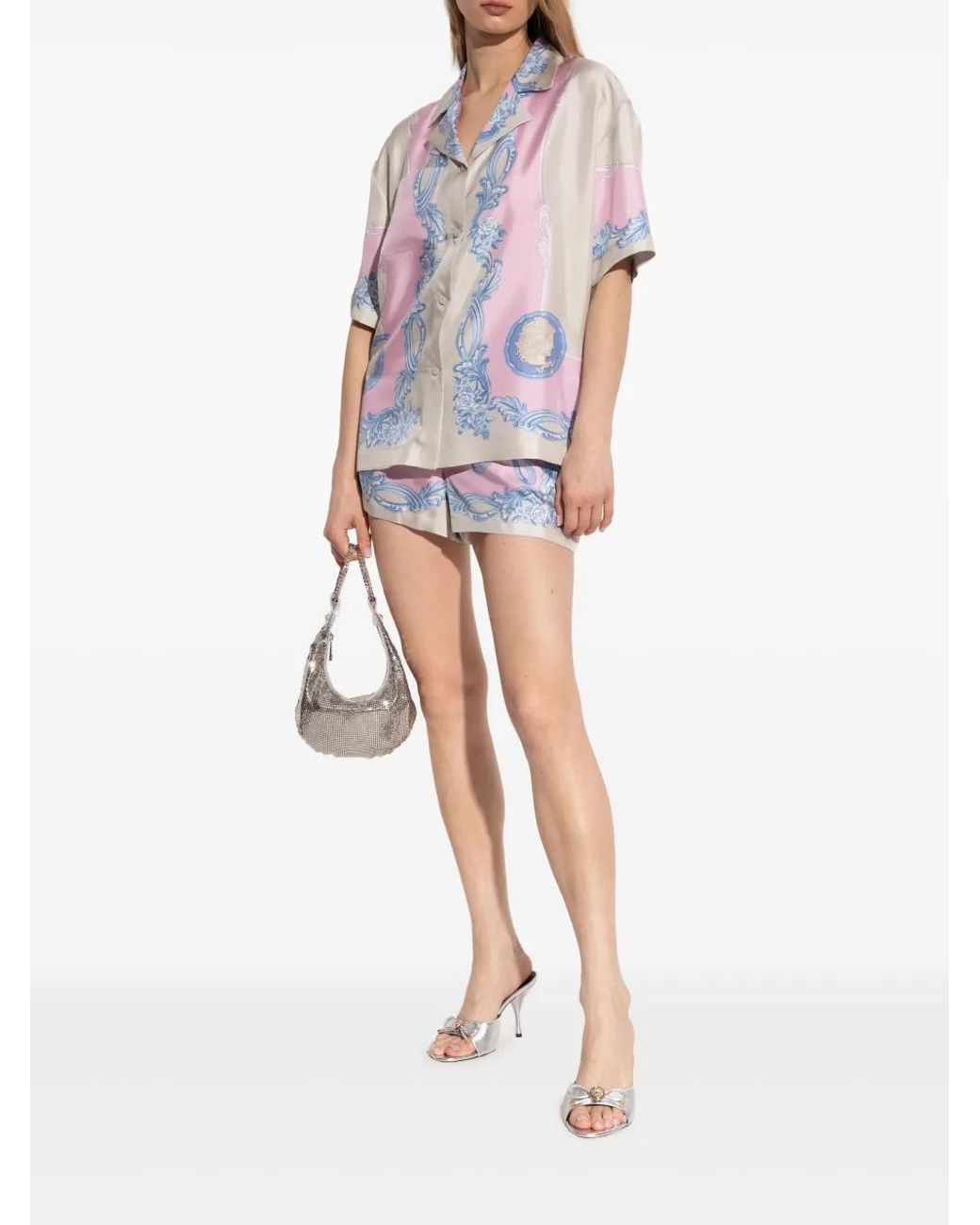 Versace White Opera Sandals