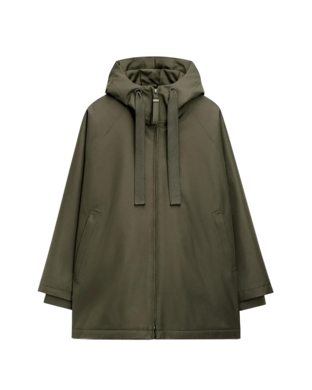 G Lab Green Pure Hooded Raglan-Sleeve Jacket