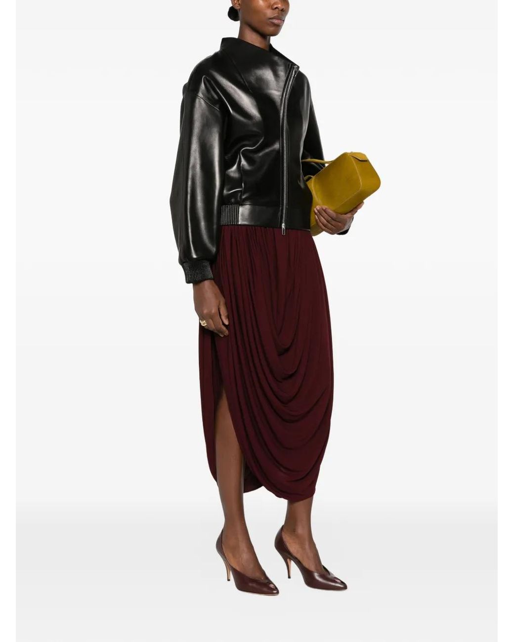 Khaite Black Ixin Leather Jacket