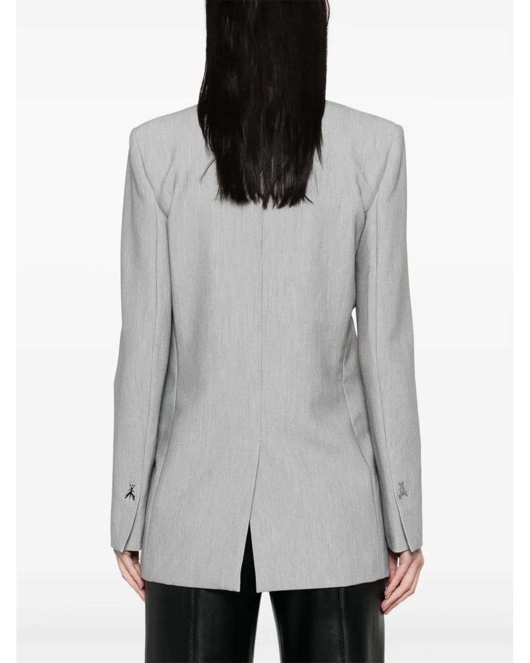 Patrizia Pepe Gray Tailored Blazer With Classic Lapel