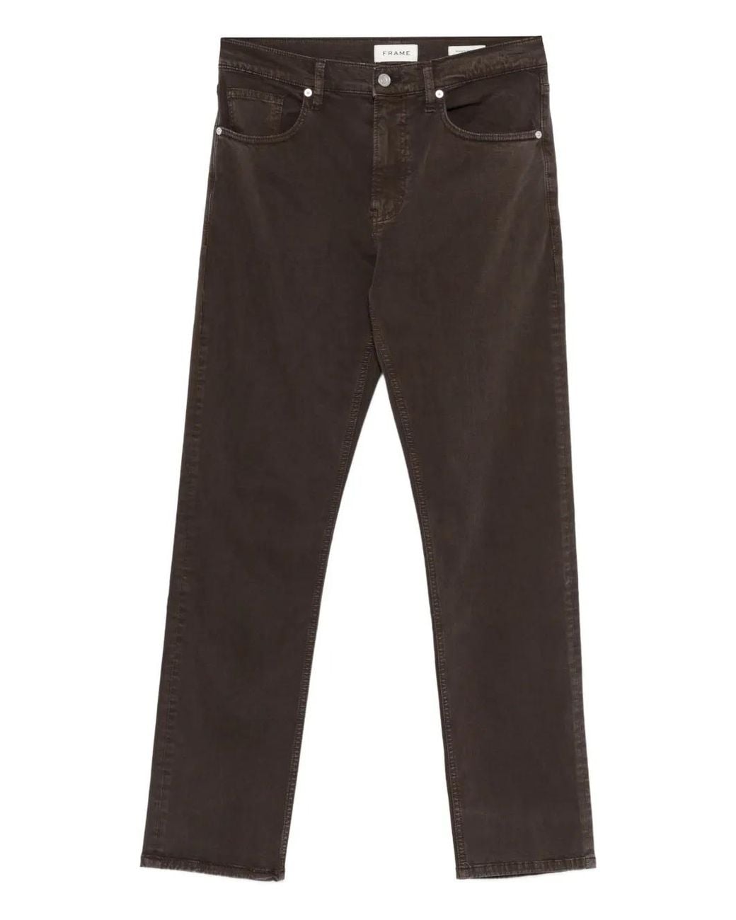 FRAME Gray Modern Straight Trousers for men