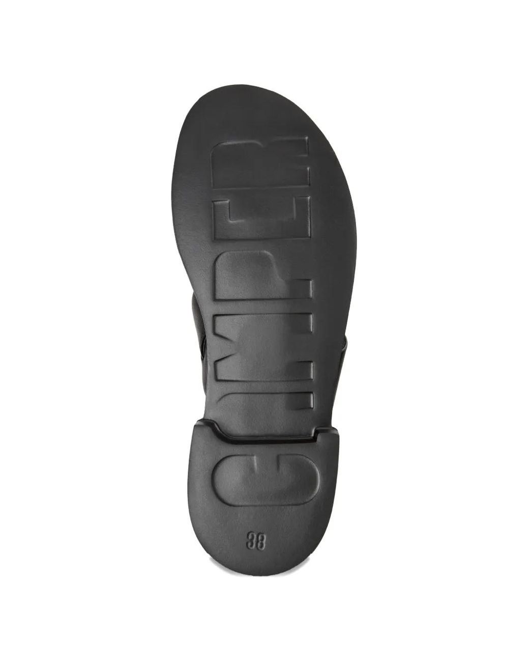Camper White Edy Leather Flat Sandals