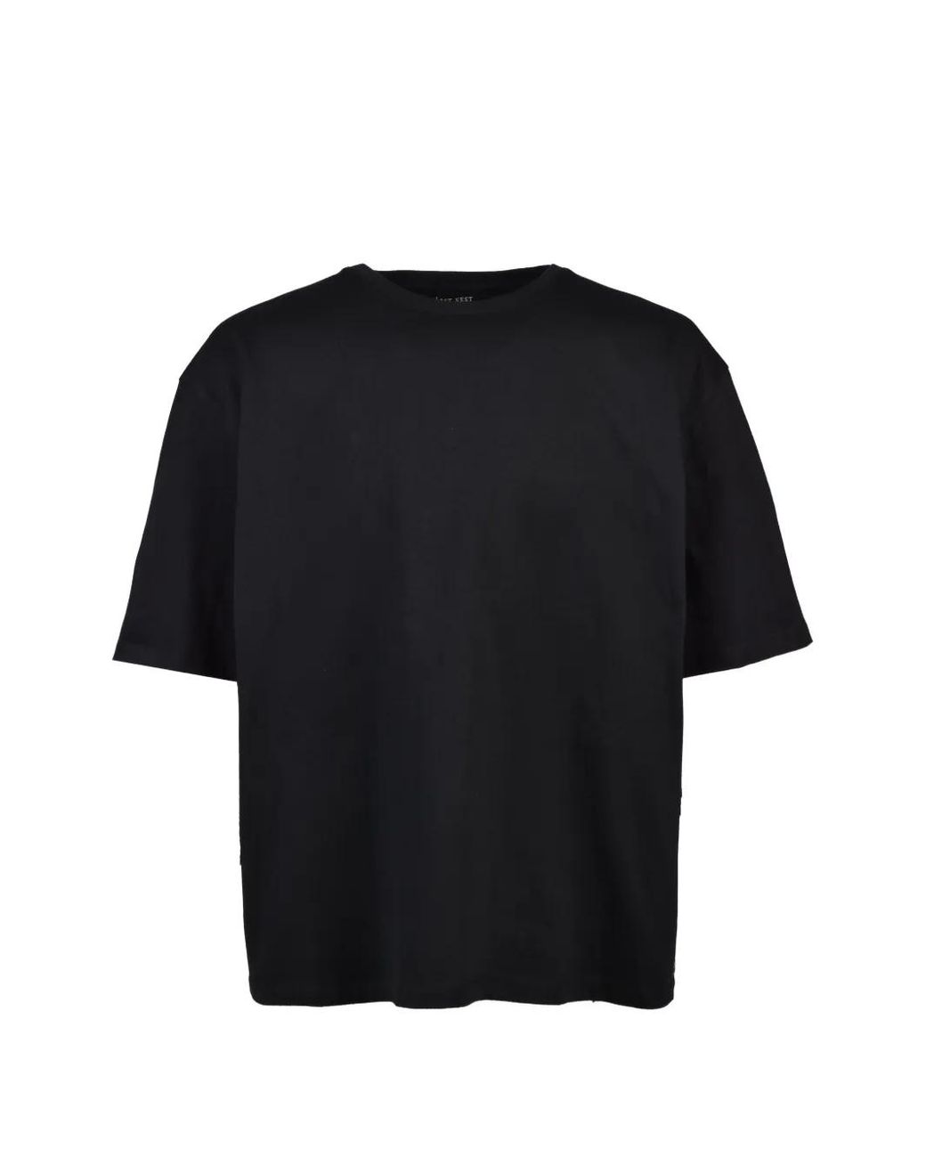 LAST NEST Black Cracked Cross Logo Graphic-Print T-Shirt for men
