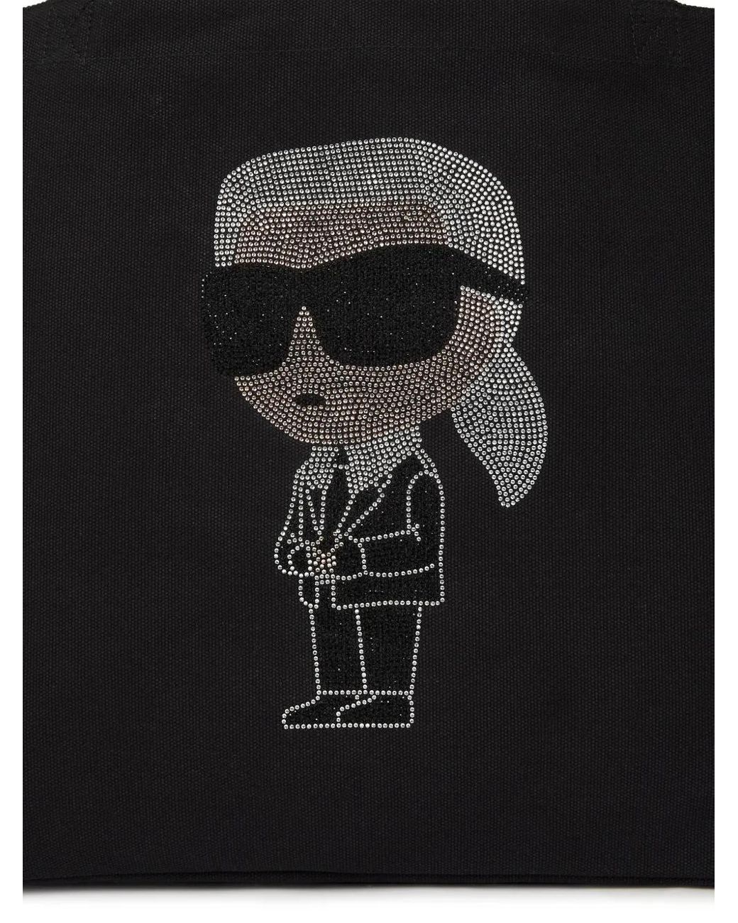 Karl Lagerfeld Black Ikon Rhinestone Shopper