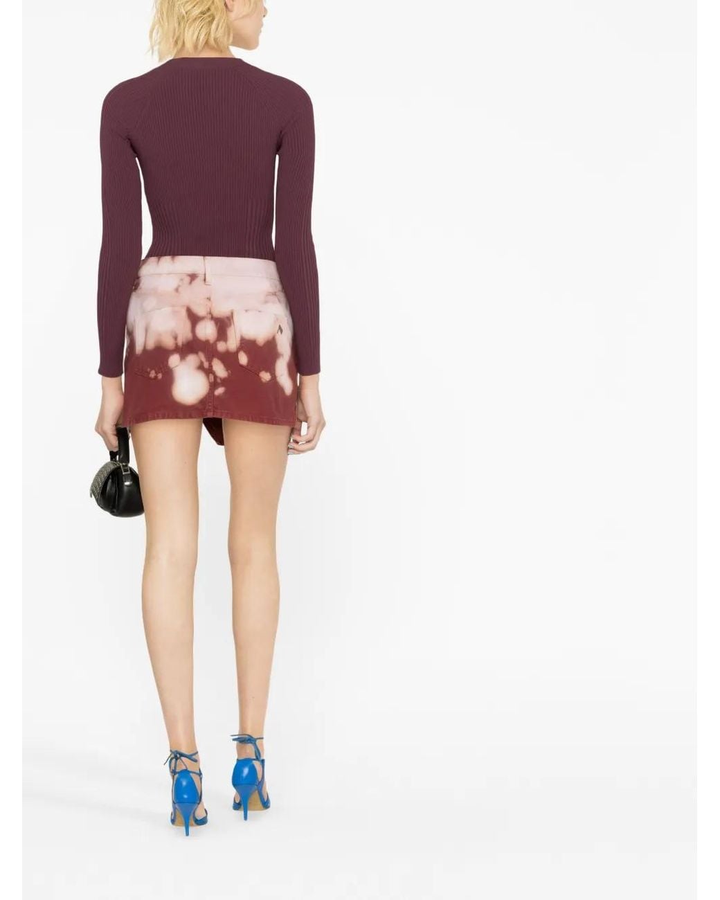 The Attico Pink Tie-Dye Miniskirt