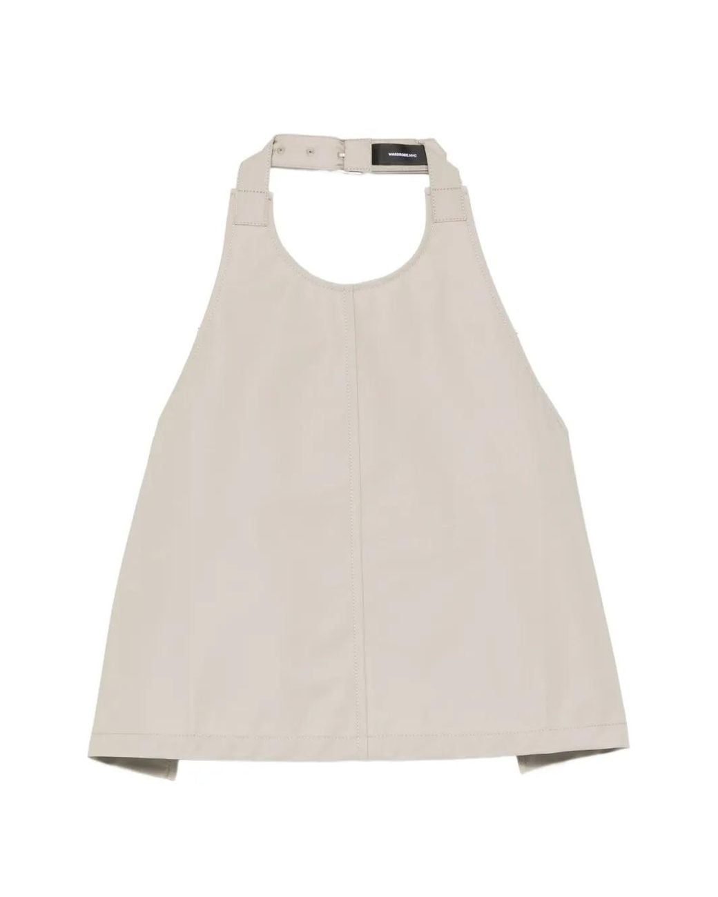 Top Con Cuello Halter Wardrobe NYC de color Natural