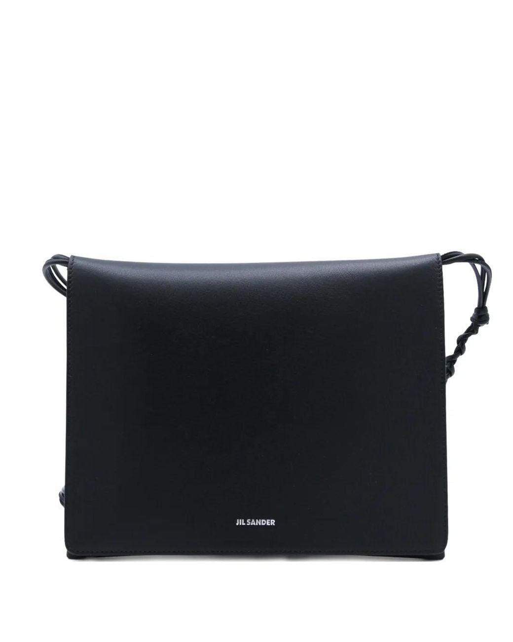 Jil Sander Black "Tangle Flat" Medium Bag for men