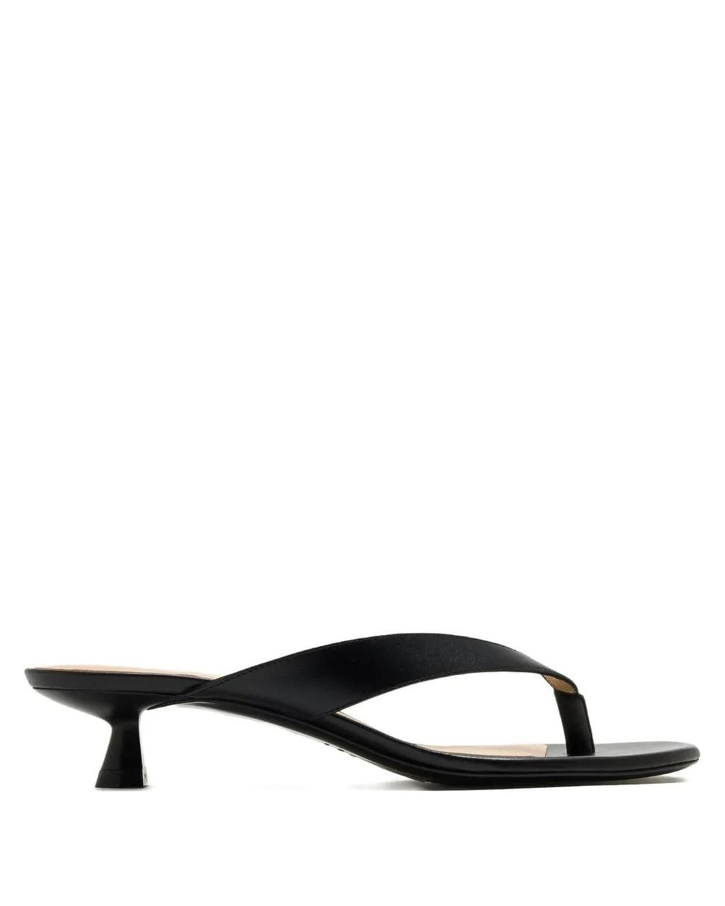 Stuart Weitzman White 35Mm Rio Leather Heeled Sandals