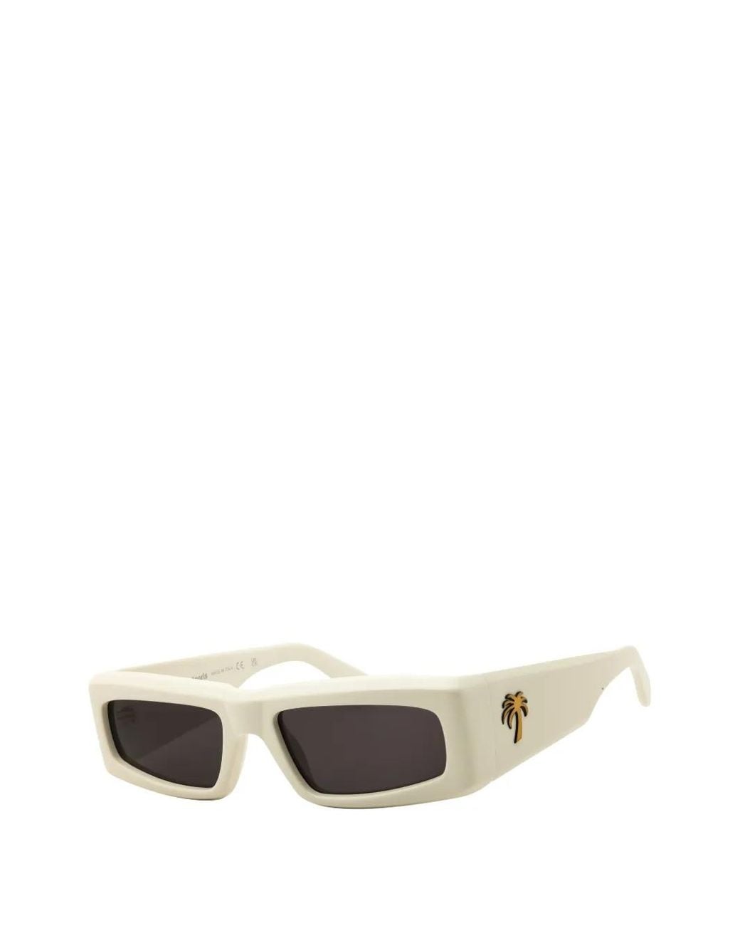 Palm Angels White Yreka Rectangle-Frame Sunglasses