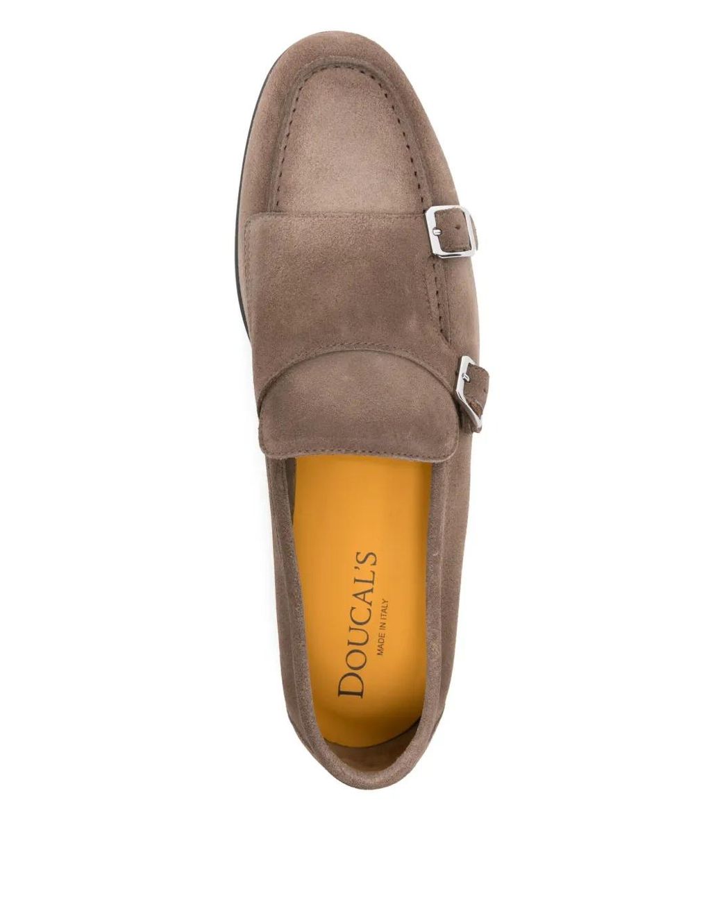 Doucal's Brown Suede Monk Shoes for men