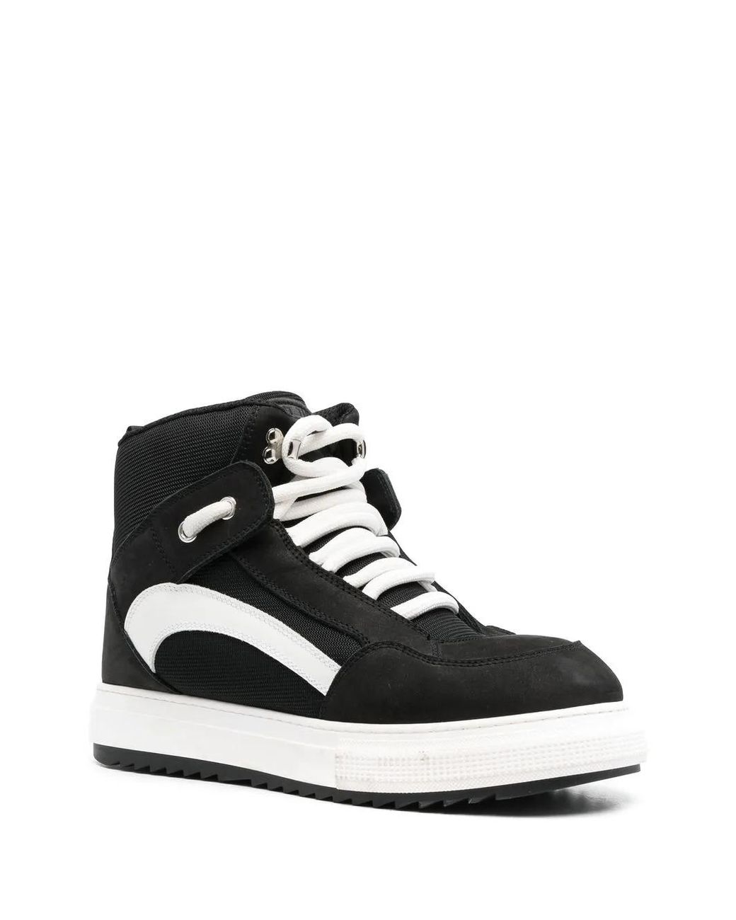 DSquared² Black Two-Tone High-Top Sneakers for men