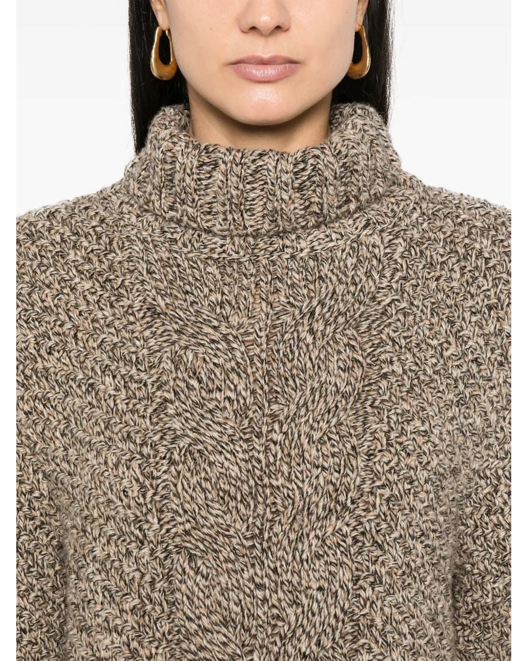 Kiton Gray Marl-Knit Sweater