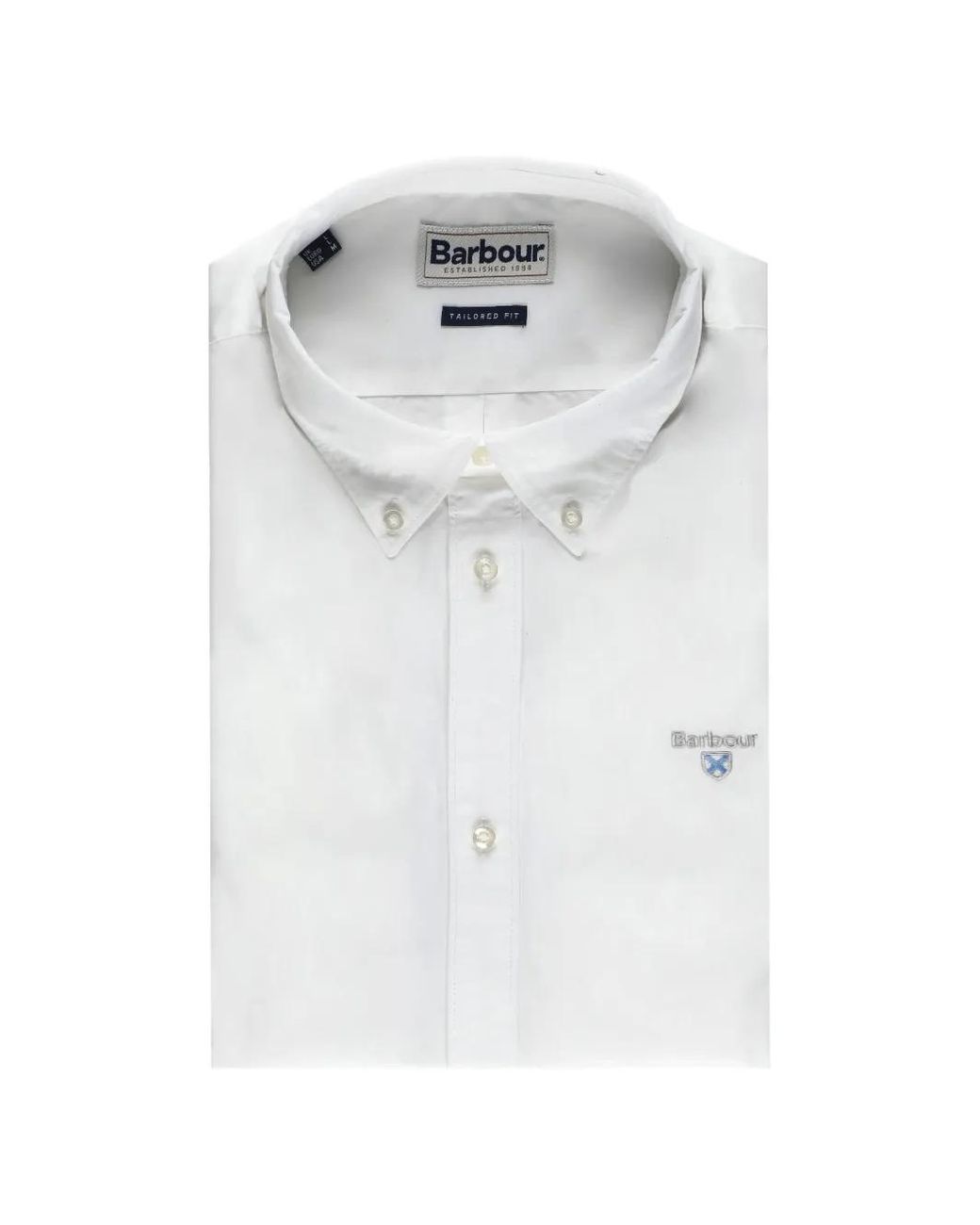 Barbour White Button-Down Tailored-Fit Shirt for men