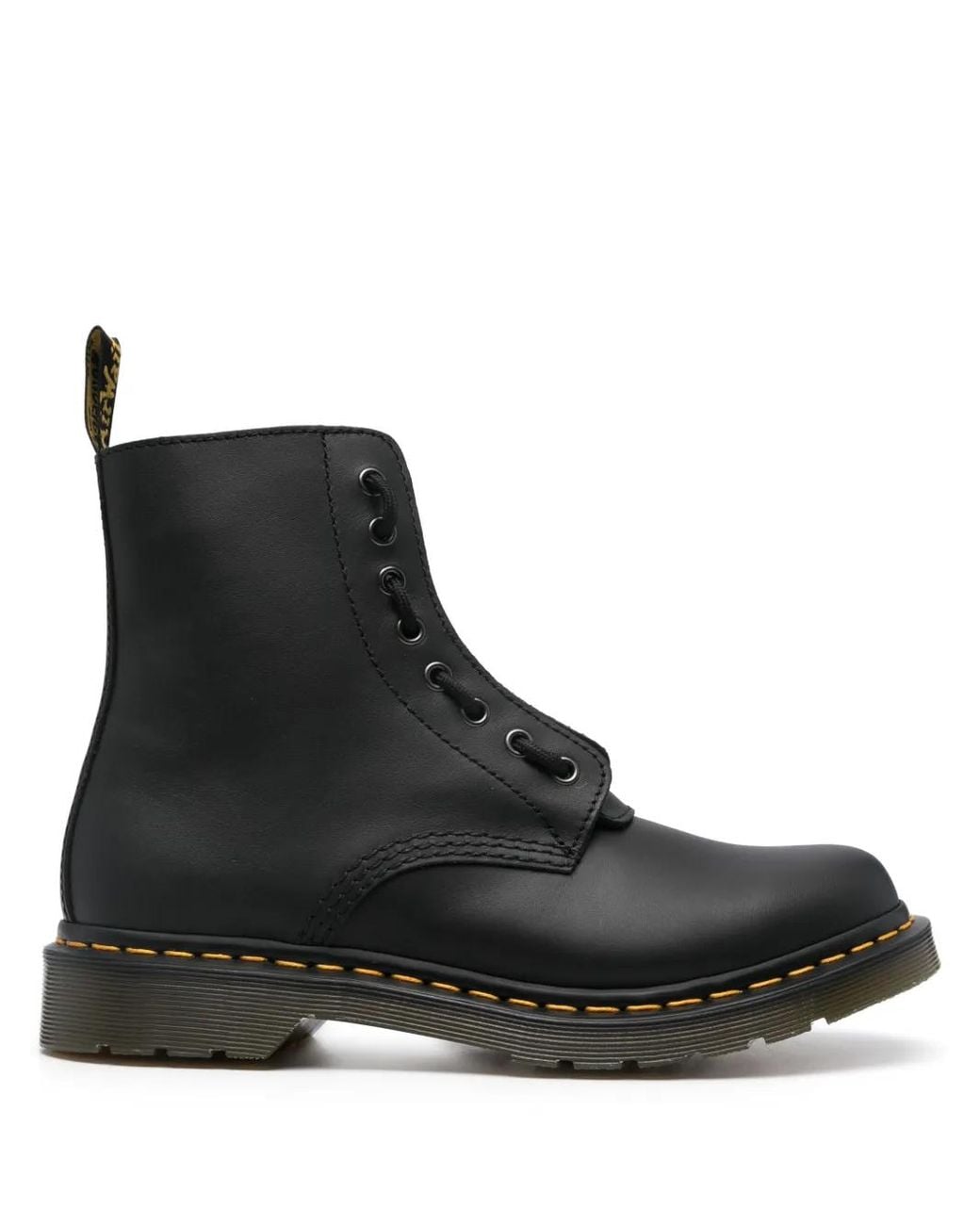 Dr. Martens Black Nappa Shoes for men