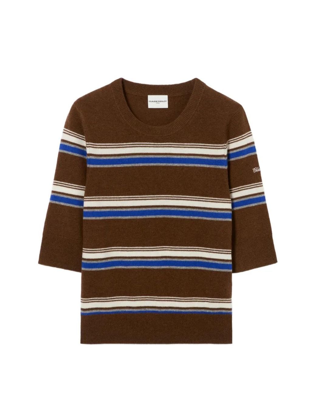 Claudie Pierlot Multicolor Pull Rayé À Col Rond