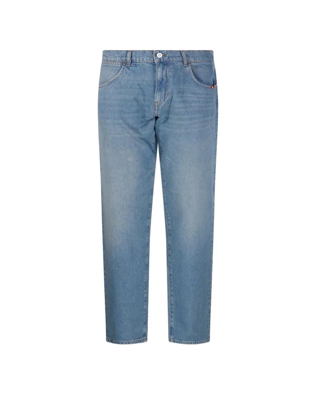 AMISH Blue Cotton Denim Jeans for men