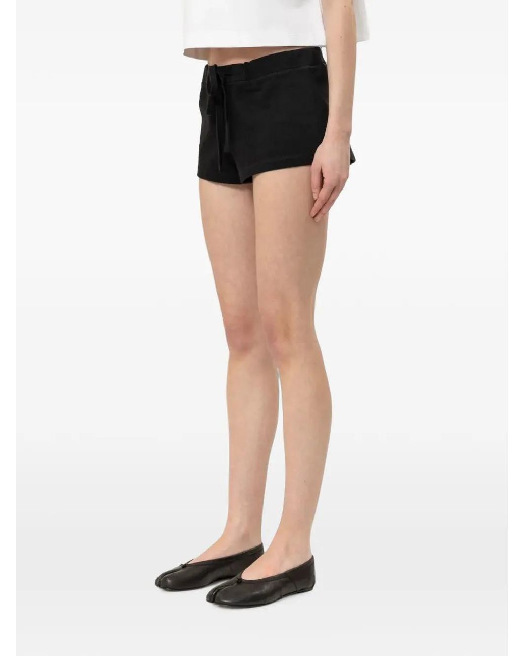 Entire studios Black Drawstring Mini Shorts