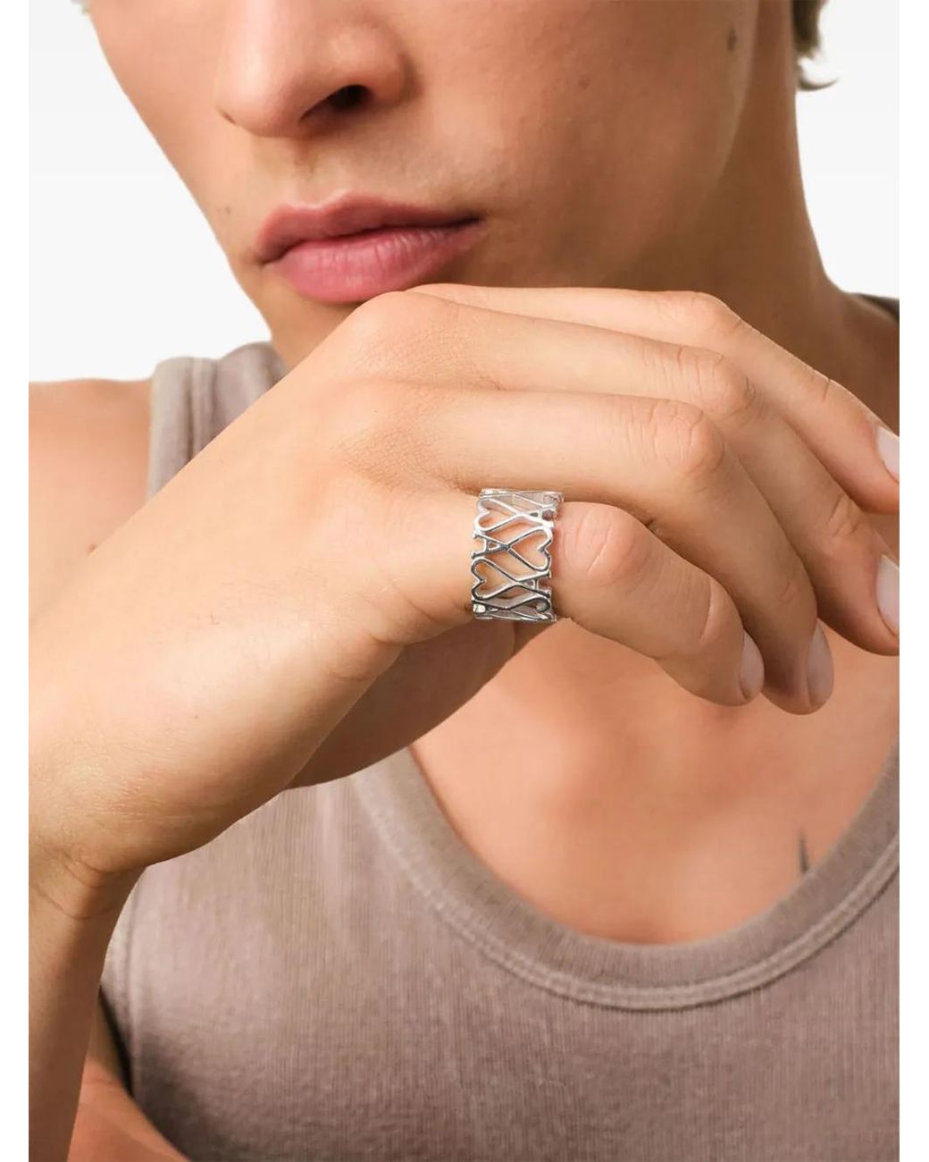 AMI White Ami De Coeur Ring