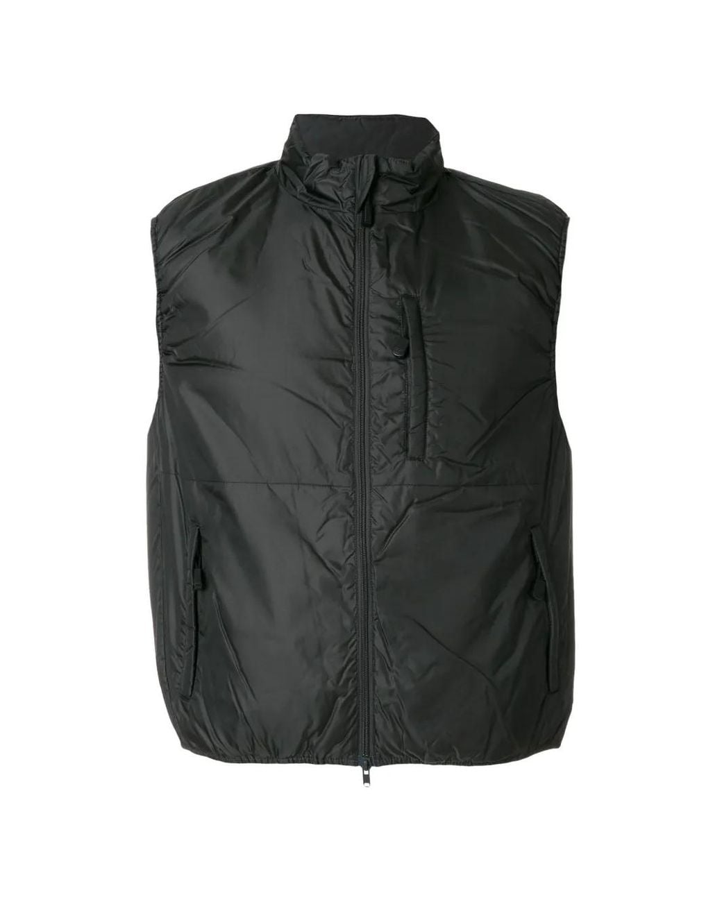Aspesi Black Stand-Collar Padded Gilet for men
