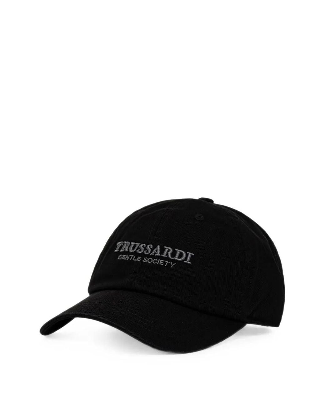 Trussardi Black Logo-Embroidered Baseball Cap for men