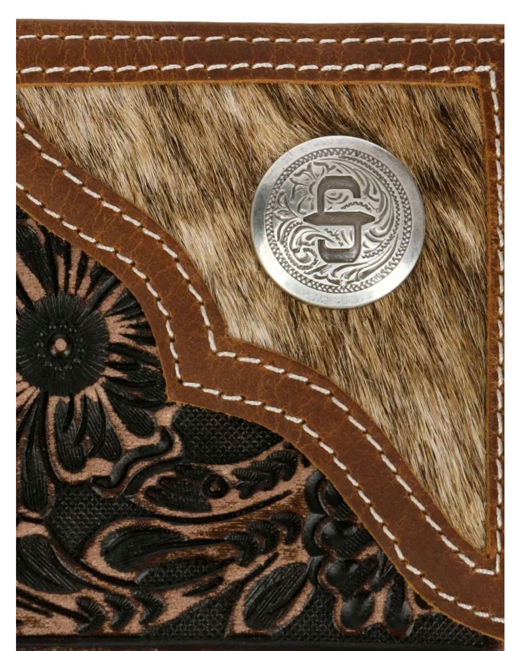 Stetson Brown Portefeuille À Motif Floral Estampé for men