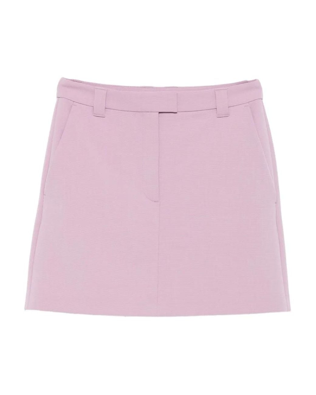 Marc O' Polo Pink Flat-Front A-Line Mini Skirt