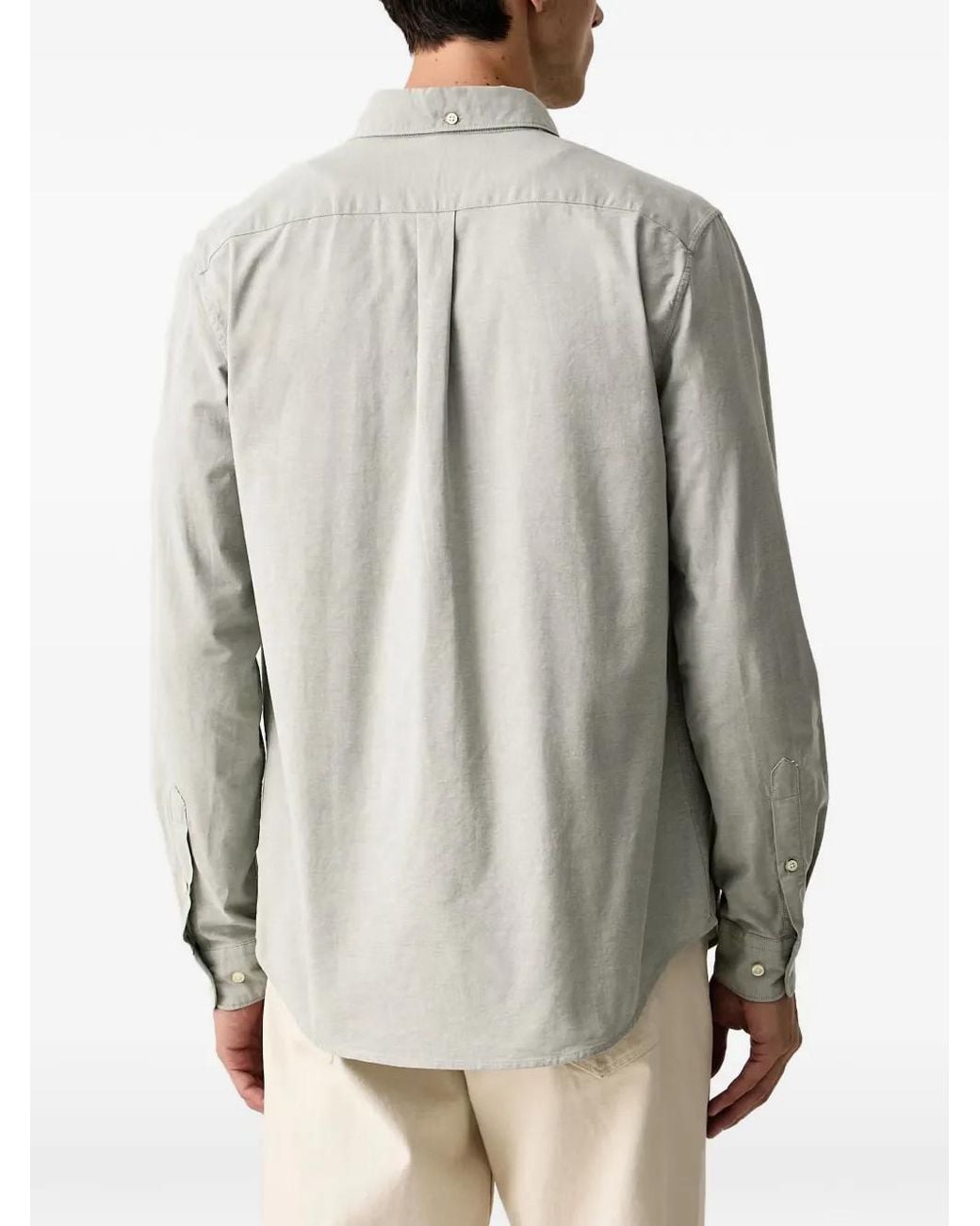 Barbour Gray Marsden Tailored Long-Sleeved Shirt for men