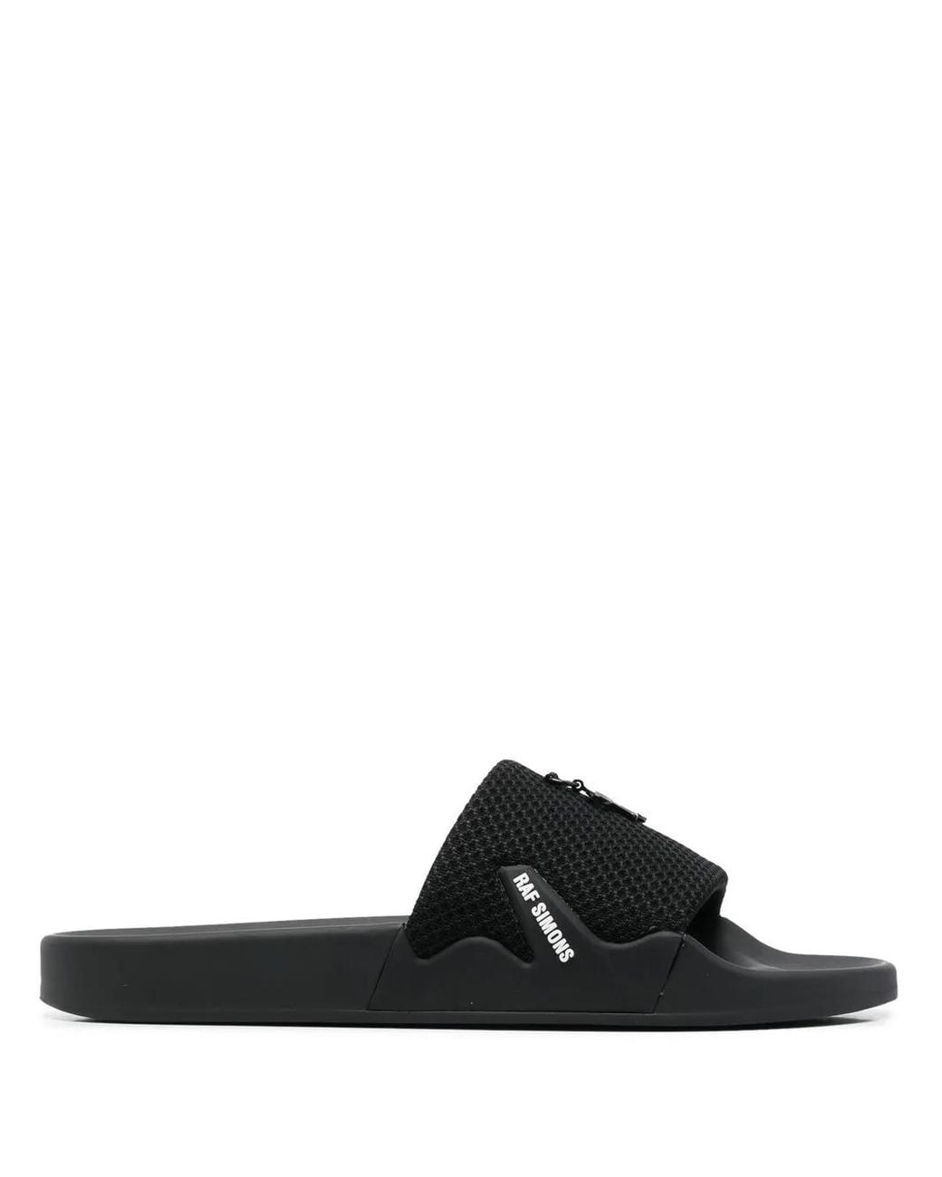 Raf Simons Black Astra Logo Slides for men