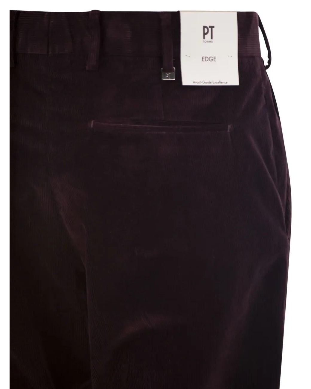 PT Torino Black Rebel Corduroy Trousers for men