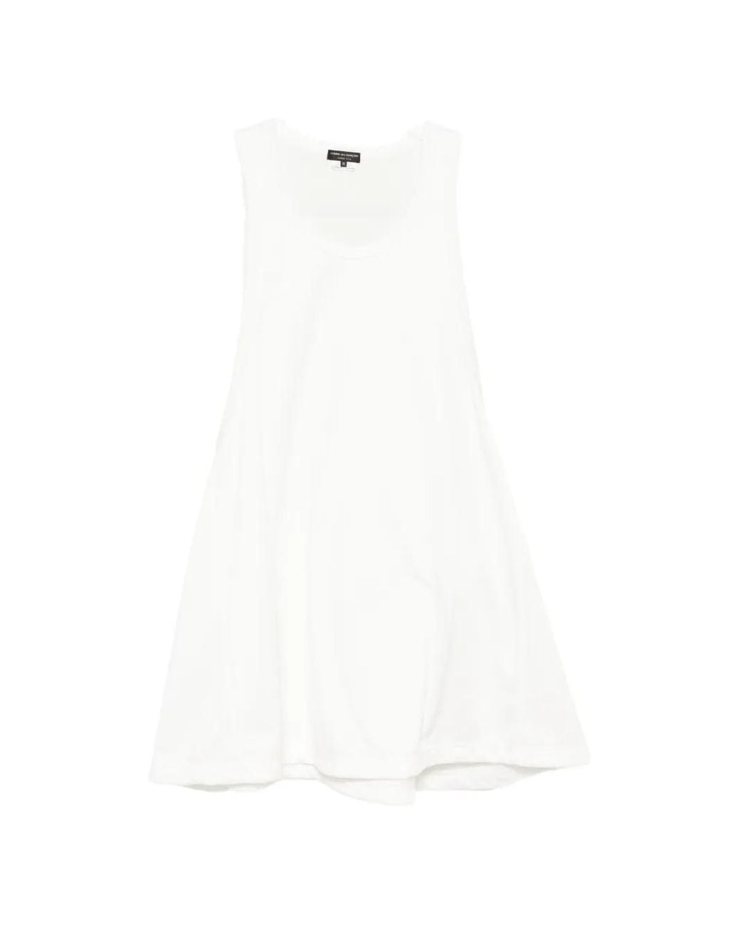 Comme des Garçons White Oversized Sleeveless T-Shirt for men