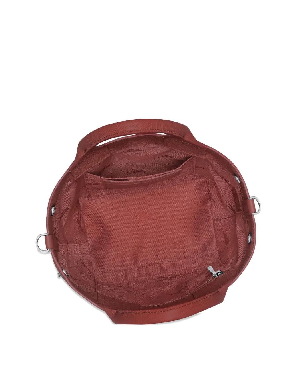 Longchamp Red S Le Roseau Leather Tote Bag