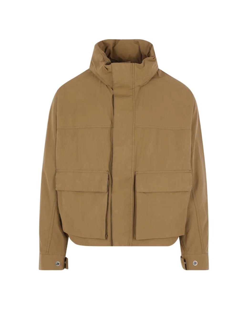 Lemaire Brown High-Neck Jacket for men