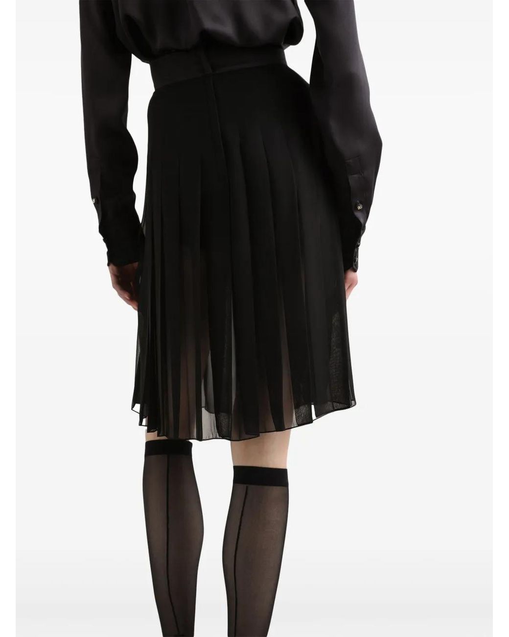 Dolce & Gabbana Black Pleated Skirt