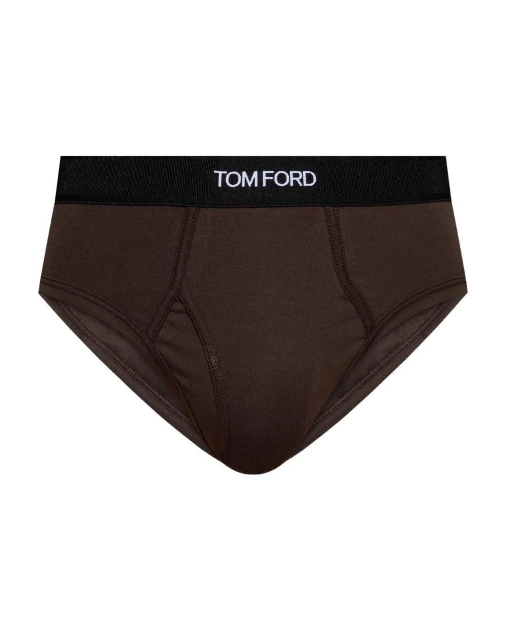 Tom Ford Black Branded-Waistband Briefs for men
