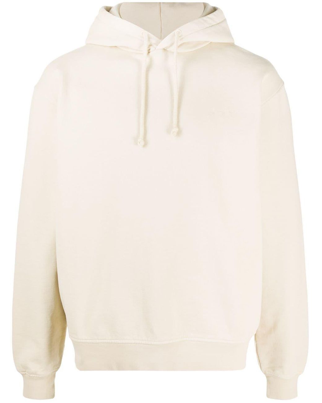 Jacquemus Cotton Long-sleeve Drawstring Hoodie in Natural for Men - Lyst