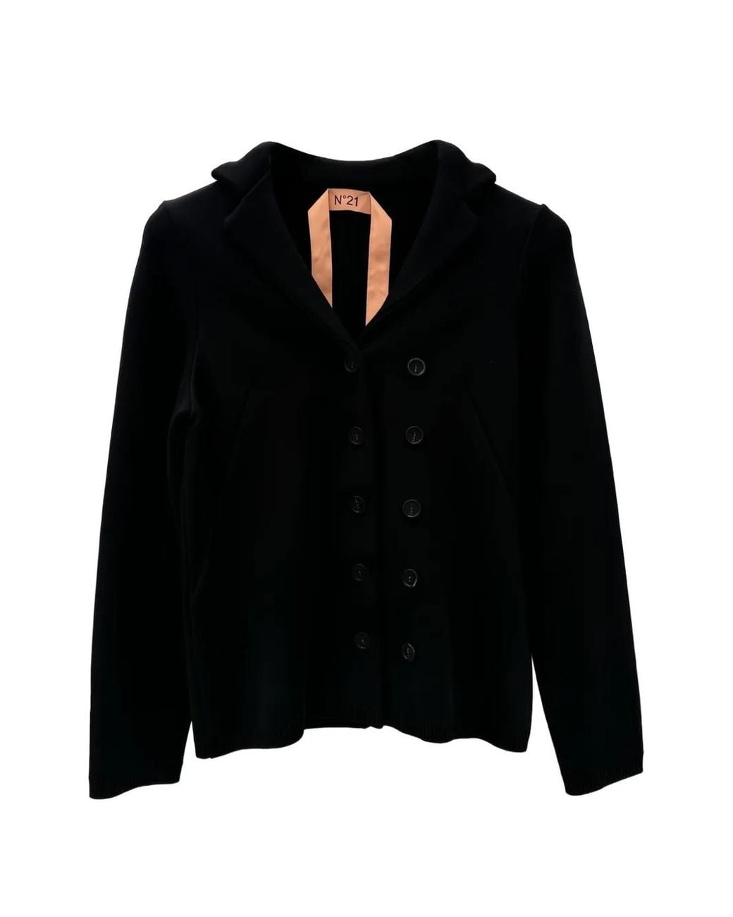 N°21 Black Double-Breasted Knit Cardigan