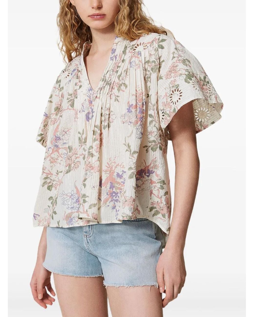 Twinset White Woven Blouse