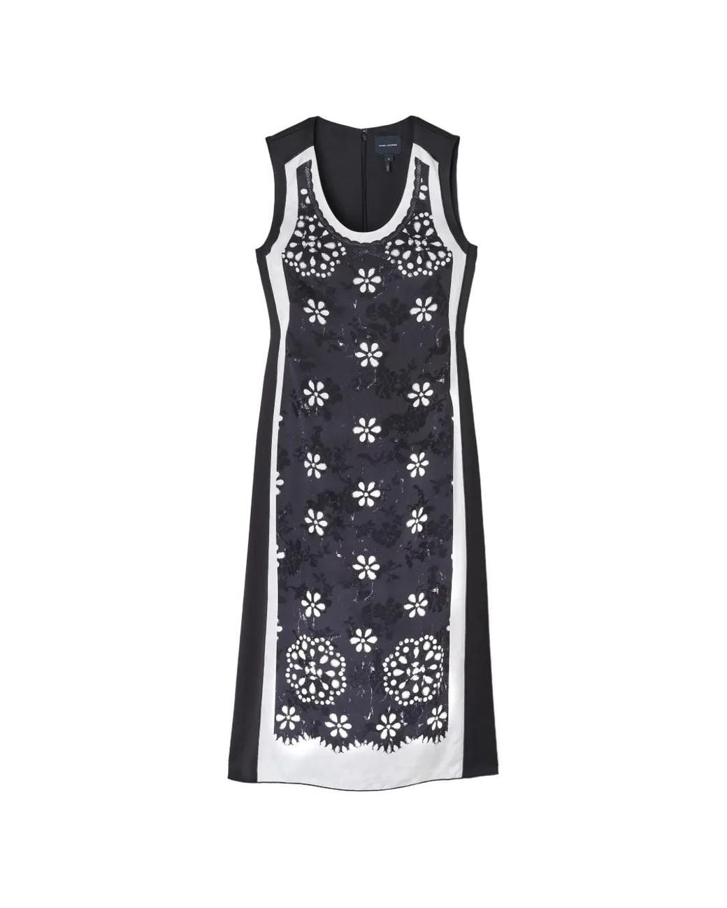 Marc Jacobs Black Trompe L'Oeil Eyelet Dress