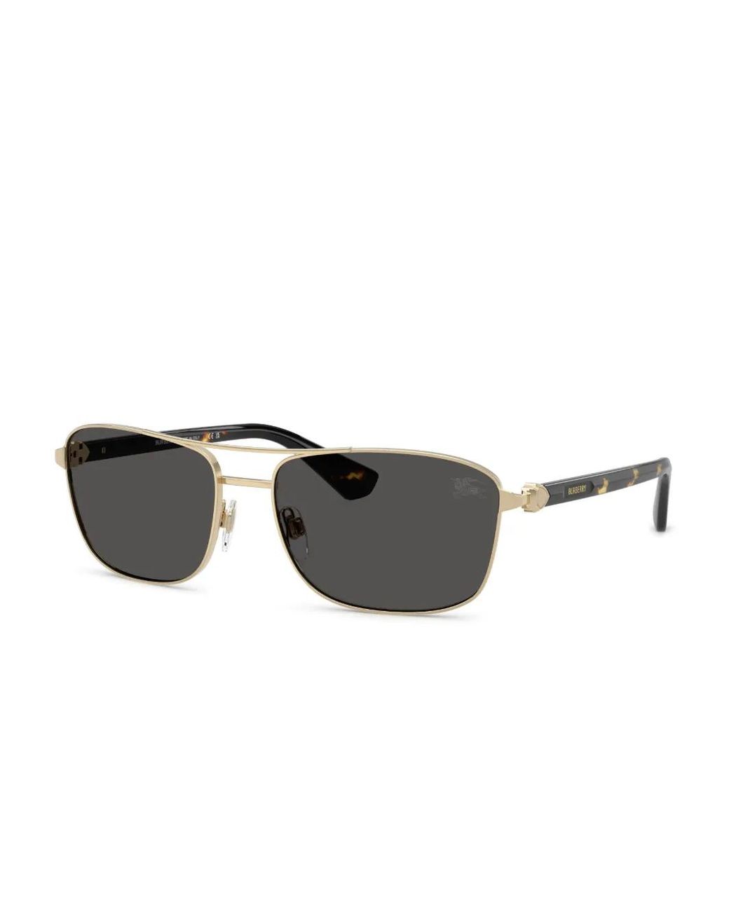Burberry Gray Rectangle-Frame Sunglasses for men